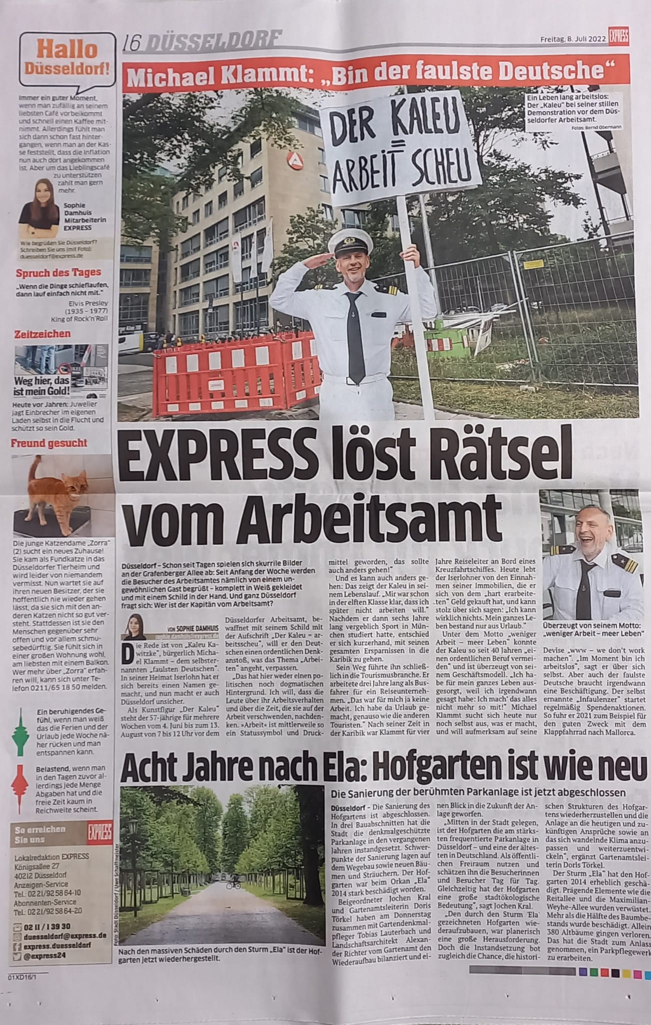 Duesseldorfer und Koelner EXPRESS am 08.07.22